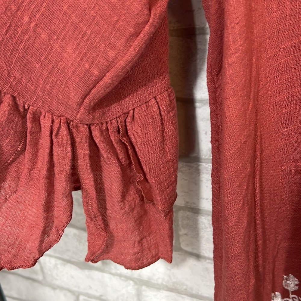 Angel heart boutique embroidered ruffle sleeve top size 3X - Picture 8 of 12